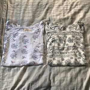 Two elephant t-shirts from Hollister